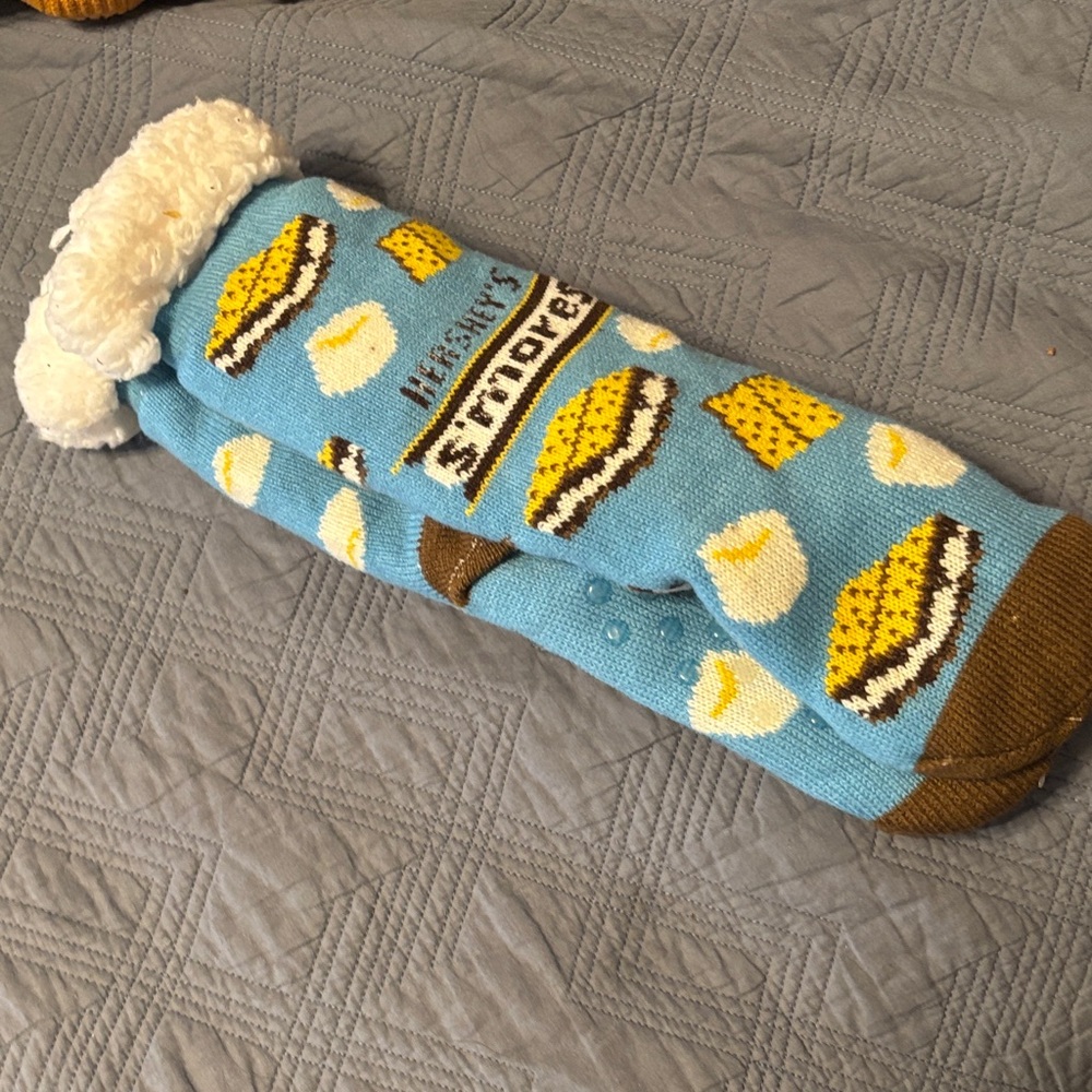 Hershey's S'mores Blue Cozy Socks